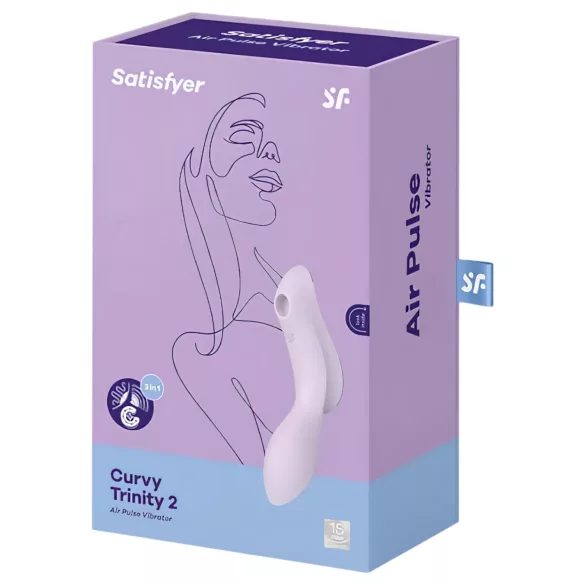 Satisfyer Curvy Trinity 2 - wibrator 2w1 z falami powietrza - fioletowy