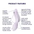 Satisfyer Curvy Trinity 2 - wibrator 2w1 z falami powietrza - fioletowy