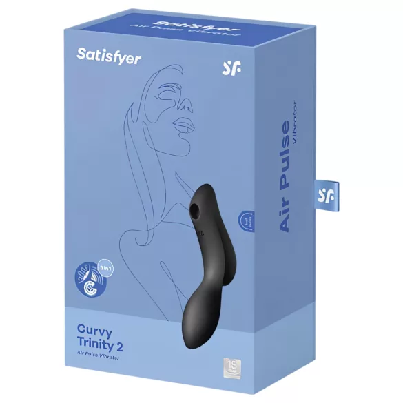 Satisfyer Curvy Trinity 2 - wibrator 2w1 z falami powietrza - czarny