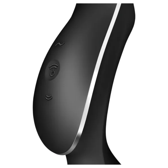 Satisfyer Curvy Trinity 2 - wibrator 2w1 z falami powietrza - czarny