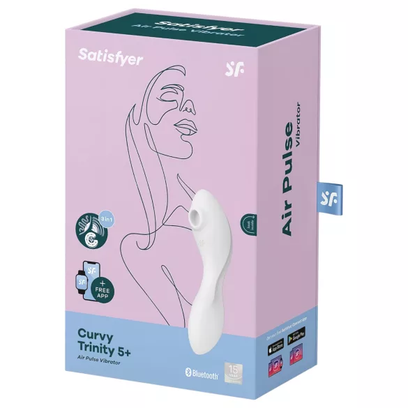 Satisfyer Curvy Trinity 5+ - wibrator 2w1 sterowany aplikacją (biały)