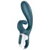Satisfyer Hug Me - wibrator z uchwytem na łechtaczkę sterowany aplikacją (niebieski)