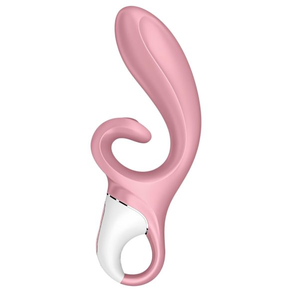 Satisfyer Hug Me - wibrator z uchwytem na łechtaczkę - silikon różowy