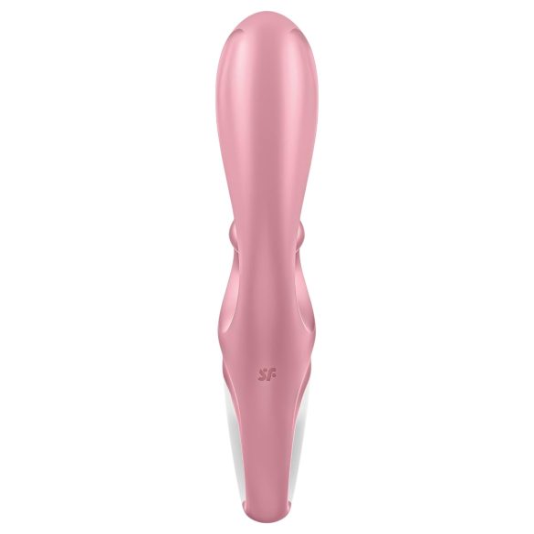 Satisfyer Hug Me - wibrator z uchwytem na łechtaczkę - silikon różowy
