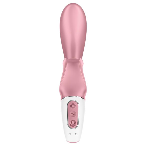 Satisfyer Hug Me - wibrator z uchwytem na łechtaczkę - silikon różowy