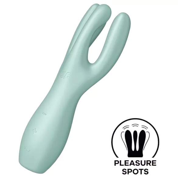 Satisfyer Threesome 3 - wibrator łechtaczkowy akumulatorowy (miętowy)
