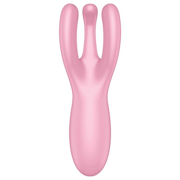 Satisfyer Threesome 4 - wibrujący stymulator łechtaczki - silikon różowy