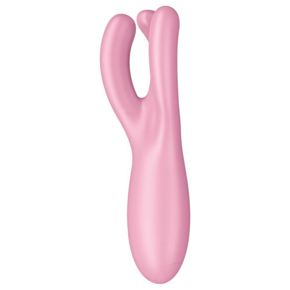 Satisfyer Threesome 4 - wibrujący stymulator łechtaczki - silikon różowy