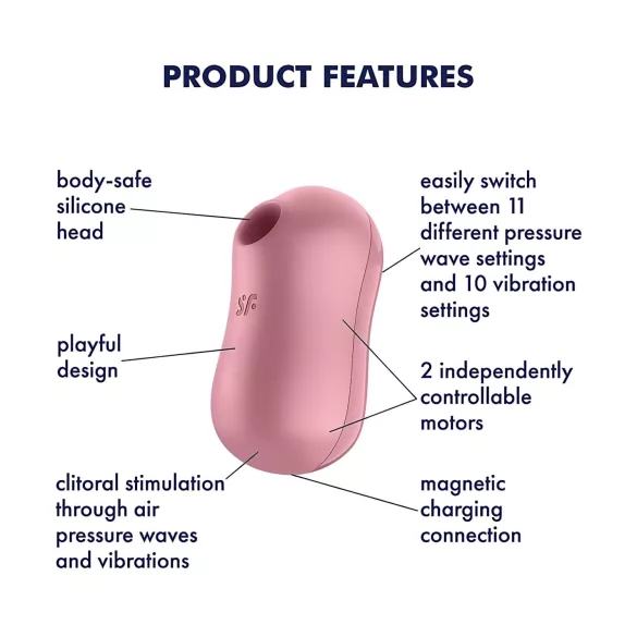 Satisfyer Cotton Candy - stymulator łechtaczki na fale powietrzne - koralowy