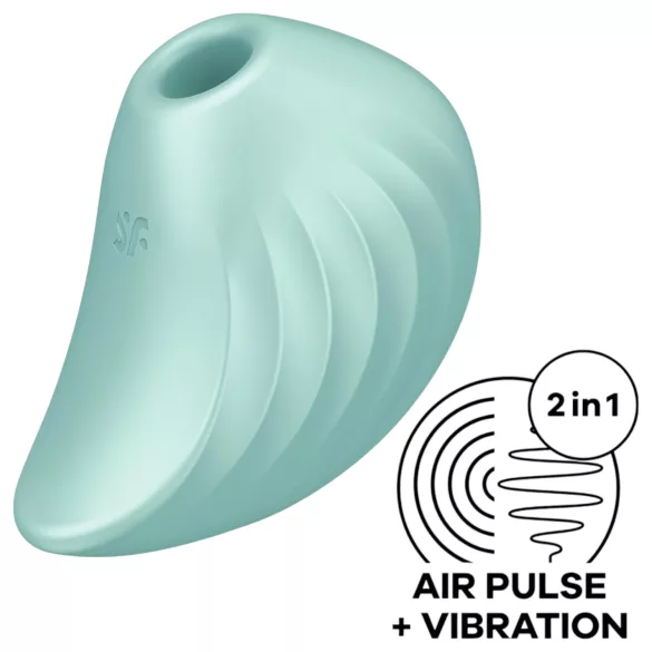 Satisfyer Pearl Diver - wibrator do łechtaczki z falami powietrza - miętowy
