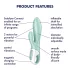 Satisfyer Air Pump Bunny 5 - wibrująca, pompowana zabawka sterowana aplikacją (miętowa)