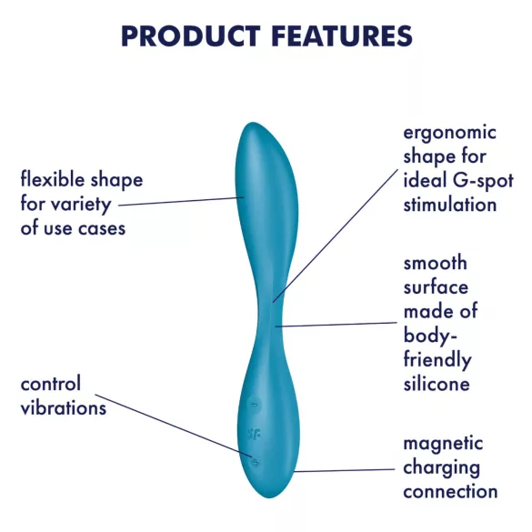 Satisfyer G-spot Flex 1 - wibracyjny, wodoodporny stymulator punktu G z akumulatorem (zielony)