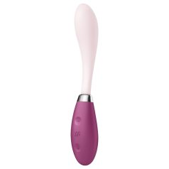   Satisfyer - wibrator do punktu G ładowany USB - silikon różowo-czerwony