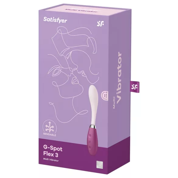 Satisfyer - wibrator do punktu G ładowany USB - silikon różowo-czerwony