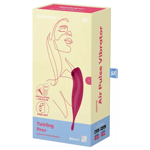 Satisfyer Twirling Pro - wibrator łechtaczkowy sterowany aplikacją (czerwony)