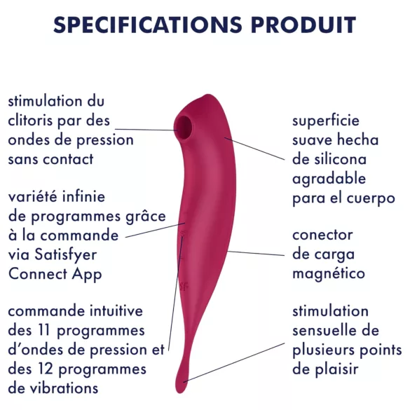 Satisfyer Twirling Pro - wibrator łechtaczkowy sterowany aplikacją (czerwony)