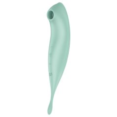   Satisfyer Twirling Pro - wibrator 2w1 do łechtaczki - silikon miętowy