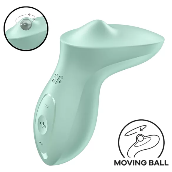 Satisfyer Exciterrr - wibrator łechtaczkowy obrotowy z perełkami - zielony