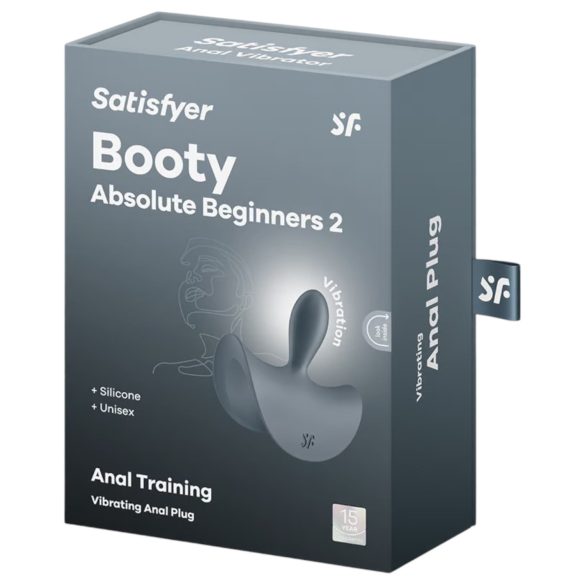 Satisfyer - wibrator analny dla początkujących - 2 tryby - silikon szary