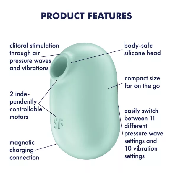 Satisfyer Pro To Go 2 - stymulator łechtaczki na fale powietrzne - akumulator