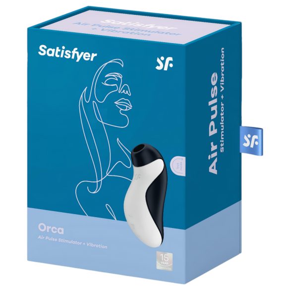 Satisfyer Orca - stymulator łechtaczki fale powietrzne wodoodporny czarno-biały