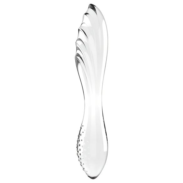Satisfyer Dazzling Crystal 1 - szklany dildo dwustronny - przezroczysty