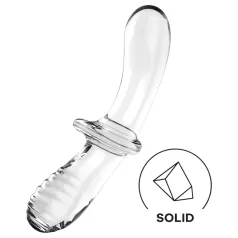   Satisfyer Double Crystal - dilda szklana dwustronna - przezroczysta