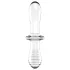 Satisfyer Double Crystal - dilda szklana dwustronna - przezroczysta