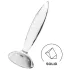 Satisfyer Sparkling Crystal - szklany dildo żebrowany - przezroczysty
