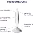 Satisfyer Sparkling Crystal - szklany dildo żebrowany - przezroczysty