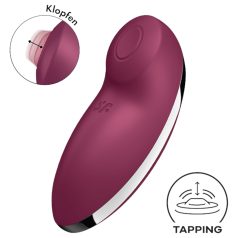   Satisfyer Tap & Climax 2 - wibrator i stymulator łechtaczki 2w1 - czerwony