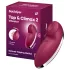 Satisfyer Tap & Climax 2 - 2w1 stymulator łechtaczki i wibrator (czerwony)