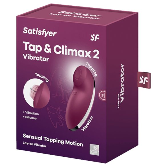Satisfyer Tap & Climax 2 - wibrator i stymulator łechtaczki 2w1 - czerwony