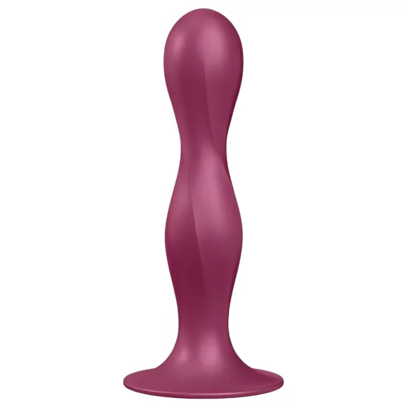 Satisfyer Double Ball-R - dildo z przyssawką - wagowy - czerwony