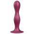 Satisfyer Double Ball-R - dildo z przyssawką - wagowy - czerwony