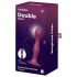Satisfyer Double Ball-R - dildo z przyssawką - wagowy - czerwony