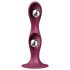 Satisfyer Double Ball-R - dildo z przyssawką - wagowy - czerwony