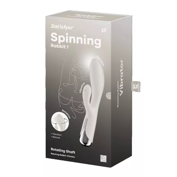 Satisfyer Spinning Rabbit 1 - wibrator króliczek z obrotową łechtaczką - beżowy