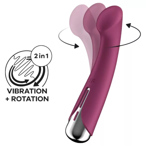 Satisfyer Spinning G-Spot 1 - wibrator do punktu G z obrotową głowicą - czerwony