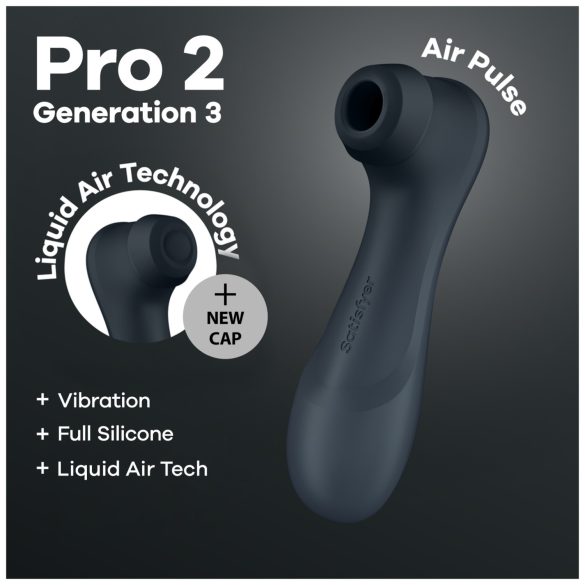 Satisfyer Pro2 Gen3 - stymulator łechtaczki na fale powietrzne - ciemnoszary