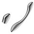 Satisfyer Pure Gravity 1 – prążkowany stalowy dildo (srebrny)