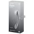 Satisfyer Pure Gravity 1 – prążkowany stalowy dildo (srebrny)