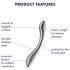 Satisfyer Pure Gravity 1 – prążkowany stalowy dildo (srebrny)