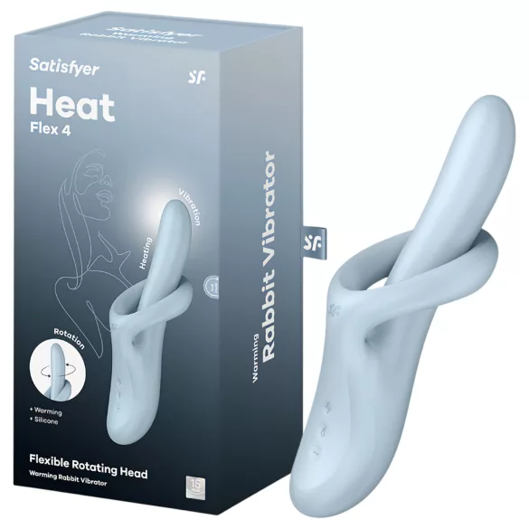 Satisfyer Heat Flex 4 - wibrator z nagrzewającym się ramieniem łechtaczkowym (niebieski)