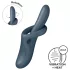 Satisfyer Heat Flex 4 - wibrator z ogrzewaniem i stymulatorem łechtaczki - szary