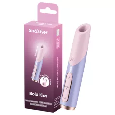   Satisfyer Bold Kiss - wibrator w kształcie szminki z falami powietrza (różowy)