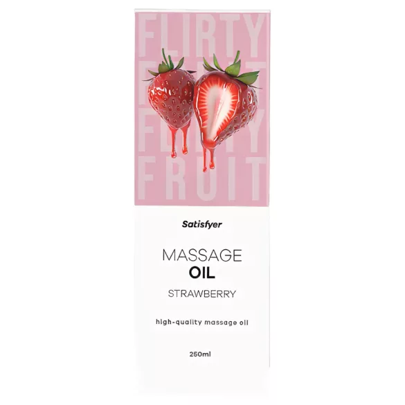 Satisfyer - aromatyczny olejek do masażu - truskawka (250 ml)