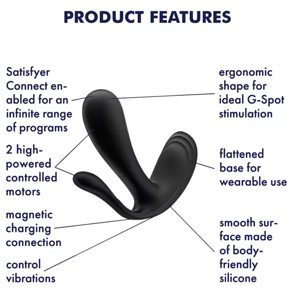 Satisfyer Top Secret+ - 3-ramienny, noszony w majtkach wibrator (zielony)