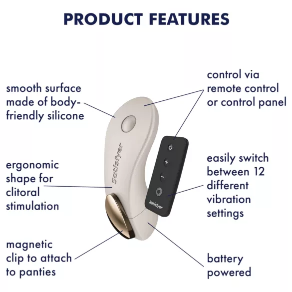 Satisfyer Little Secret - noszony w majtkach wibrator (biały)