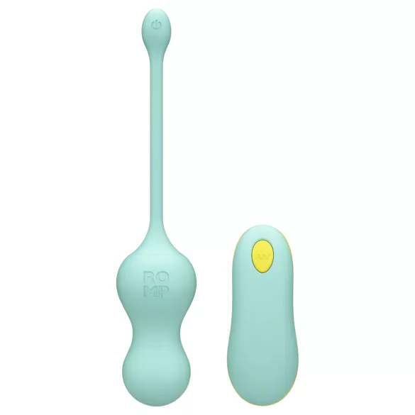 ROMP Cello - kulki gejszy wibrujące z pilotem - zielone